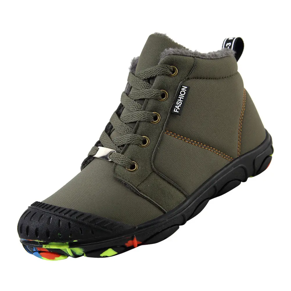 

Kids Snow Boots Winter Warm High-Cut Outdoor Snowshoes for Boys Girls with Anti-Slip Rubber Sole Thickened Cushioning Toe Guard