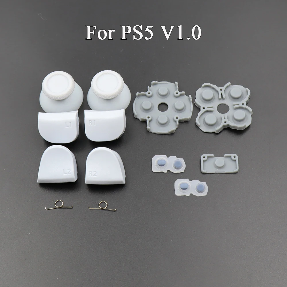 1 مجموعة ل PS3 PS4 JDM-001 040 PS5 V1 V2 V3 تحكم L1 R1 L2 R2 الزناد أزرار ثلاثية الأبعاد التناظرية عصا + زر مطاطي موصل