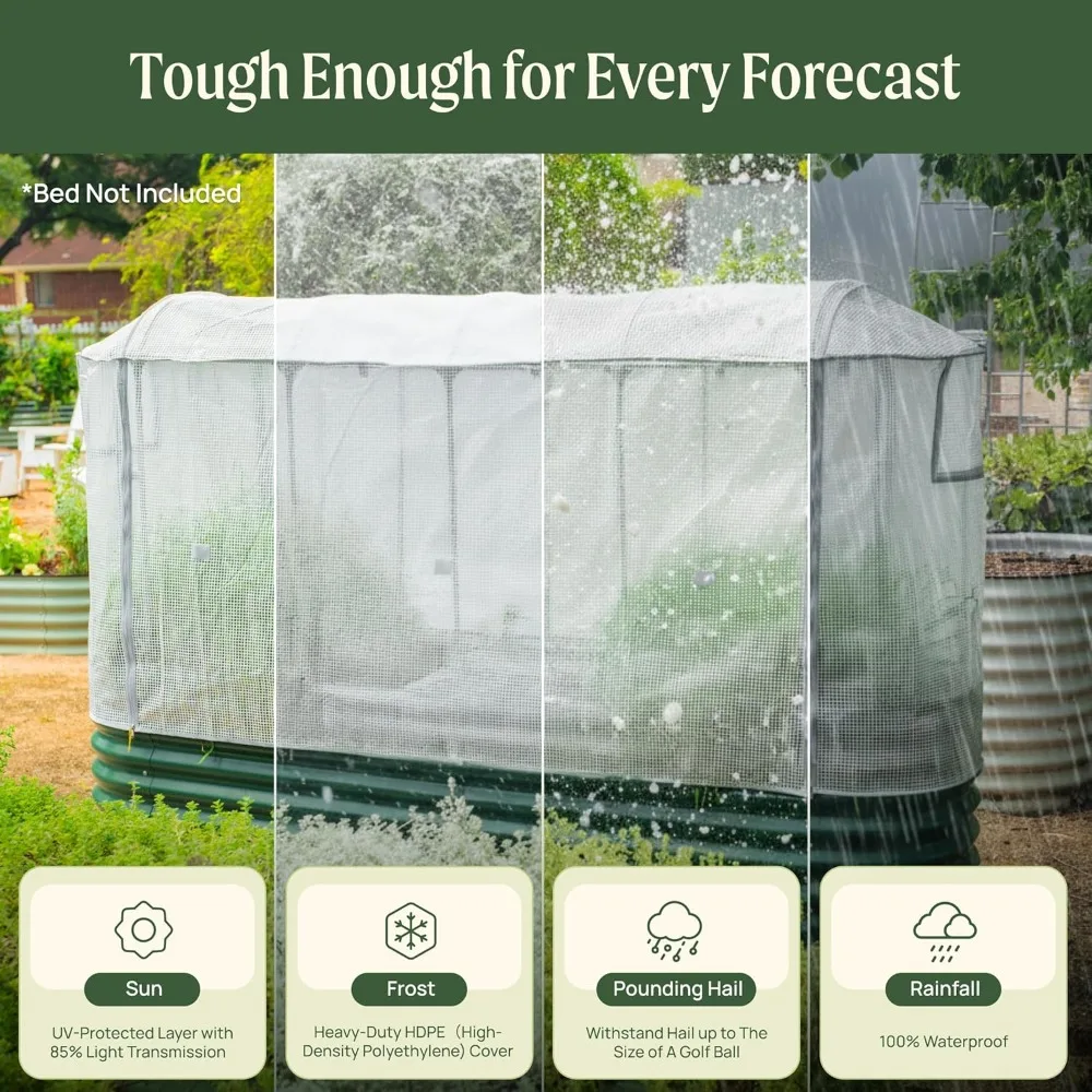 

Frost-proof Greenhouse Cover, Suitable for 2.0' X 6.5' (6-in-1) Garden Beds, All-weather Plant Cover with Zipper