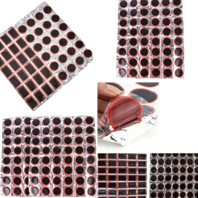 

Высокопрочные резиновые заплатки для ремонта шин, 48 шт., круглые и квадратные, для велосипедов и автомобилей, инструменты для ремонта камер и покрышек