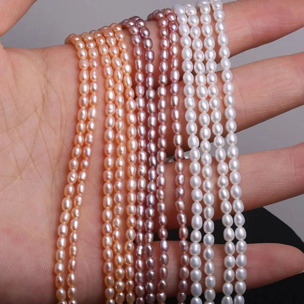 

100% натуральный пресноводный жемчуг AAA 3-4 мм, высококачественные белые, розовые, фиолетовые бусины-разделители для изготовления ювелирных изделий «сделай сам», Аксессуары для ожерелья