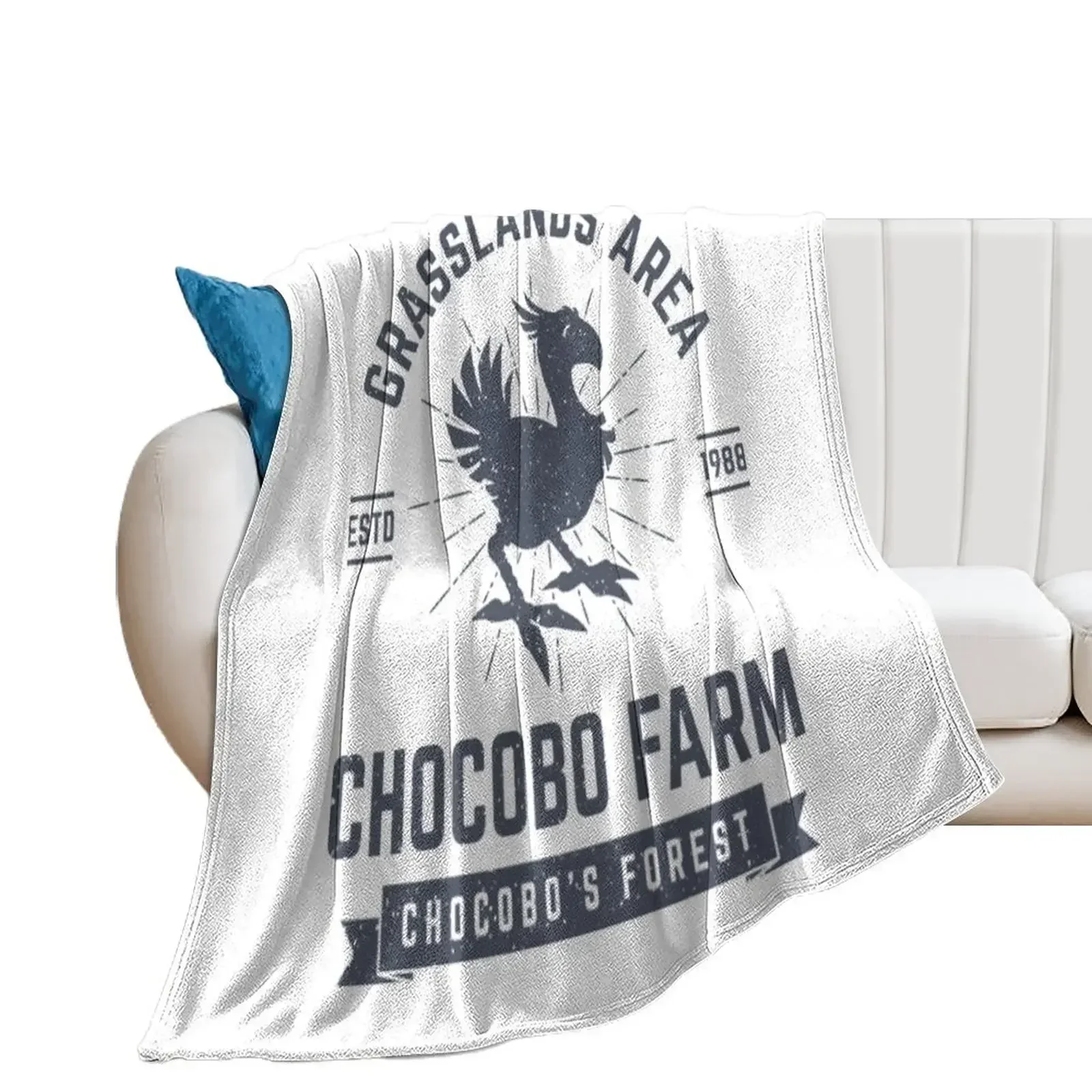 

Chocobos T-ShirtFF Chocobo Farm Fan Art Throw Blanket For Sofa Thin Decorative Sofa valentine gift ideas Loose Blankets