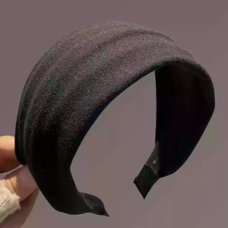 عصابة رأس عصرية على الطراز الفرنسي بسيطة ذات حافة واسعة ومتعددة الاستخدامات مع إكسسوارات شعر حلوة عصرية ولطيفة للفتيات #5