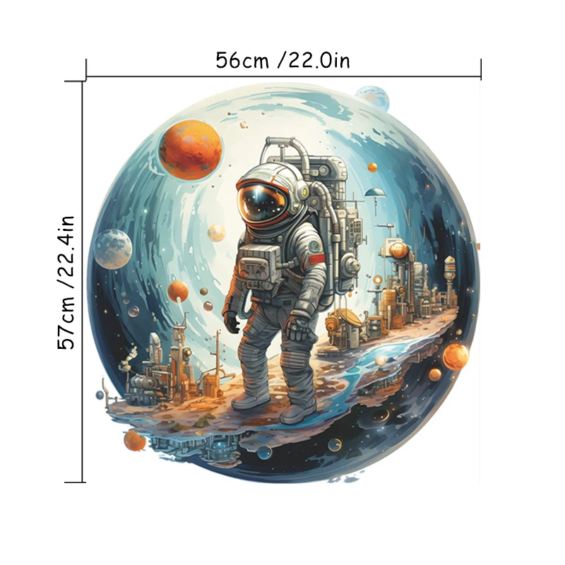 Space Astronaut Vinyl Walls Art Stickers Home Decoration for Living Room Kids Bedroom Cosmic Planets Creative Sci-fi Wallpaper