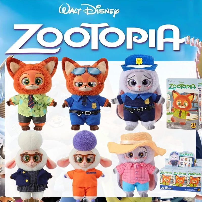 

2026 НОВЫЙ оригинальный Zootopia Judy Rabbit Nick Fox Sheep Mystery Box Mayor Фигурка Аниме Коллекция моделей игрушек Рождественские подарки для детей