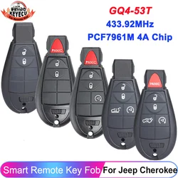 KEYECU GQ4-53T Jeep Cherokee Cherokee Sport KL 2014 2015 2015 2017 2018 2019 Anahtar Uzaktan Fob Fobik 4A PCF7961M Çip 433 MHz