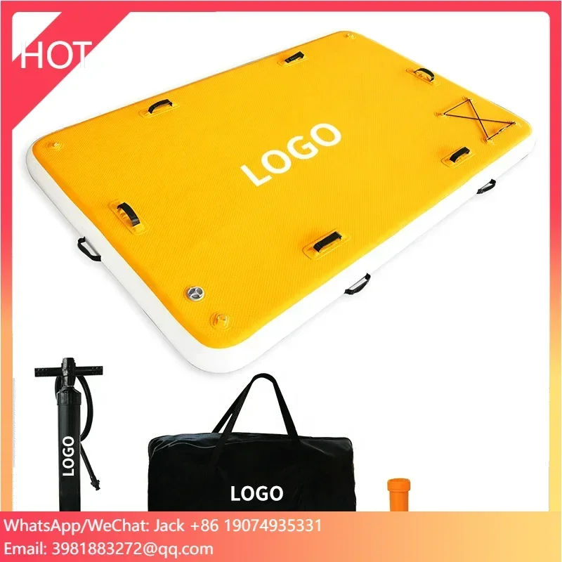 

8'X5'X6"/10'X8'X6" Non-Slip EVA Floating Platform Water Inflatable Dock With Pump
