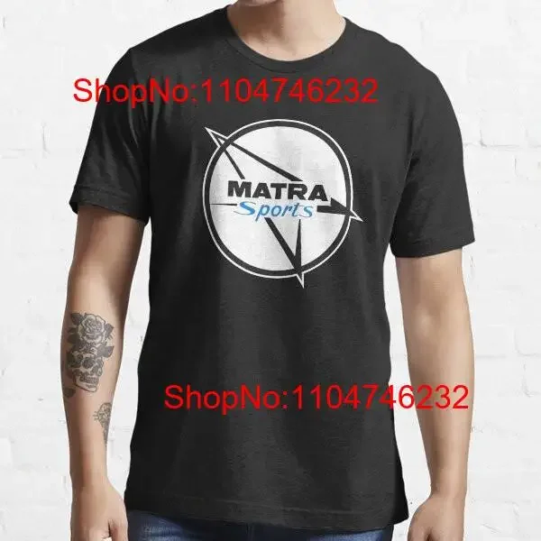 Matra Sports Logo camiseta esencial talla XL vintage lavado elegante moda Casual homme gráfico transpirable cómodo