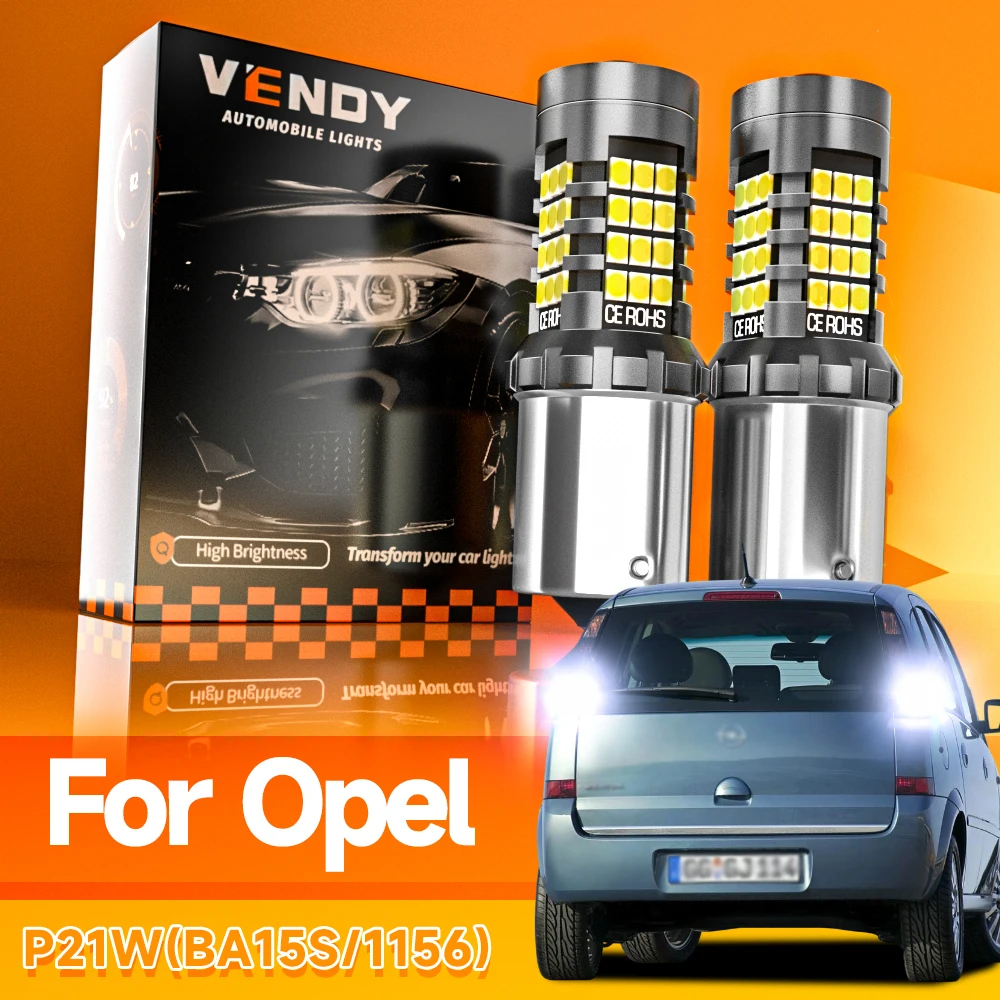 

2pcs LED Reverse Light Blub Backup Lamp P21W BA15S 1156 Canbus No Error For Opel Agila A Arena Campo Karl Meriva A Signum Tigra
