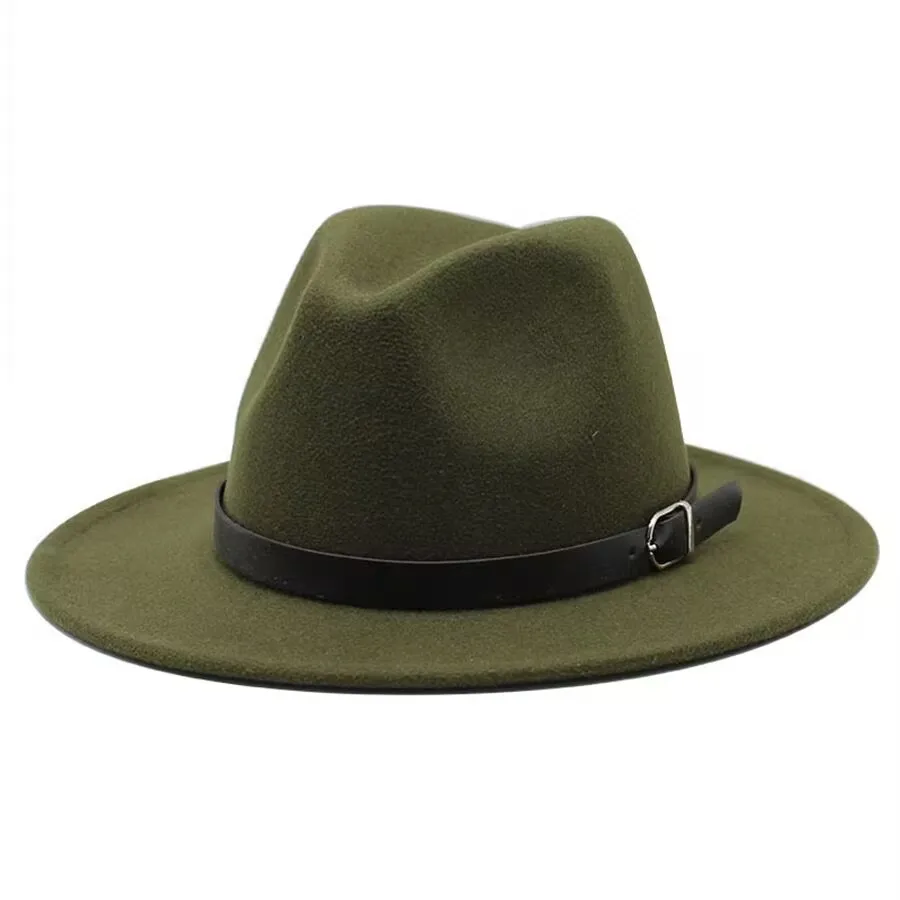 1 Stück Modische Herren-Fedora Damen-Mode-Jazzhut Sommer Frühling Schwarze Wollmischung Mütze Outdoor Freizeithut – Detail 9