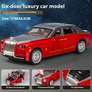 Simulação rolls-royce phantom modelo de carro ornamentos carro de luxo sedan carro de brinquedo infantil menino coleção com caixa 8 principais vendas caixa phantom 4 - №1