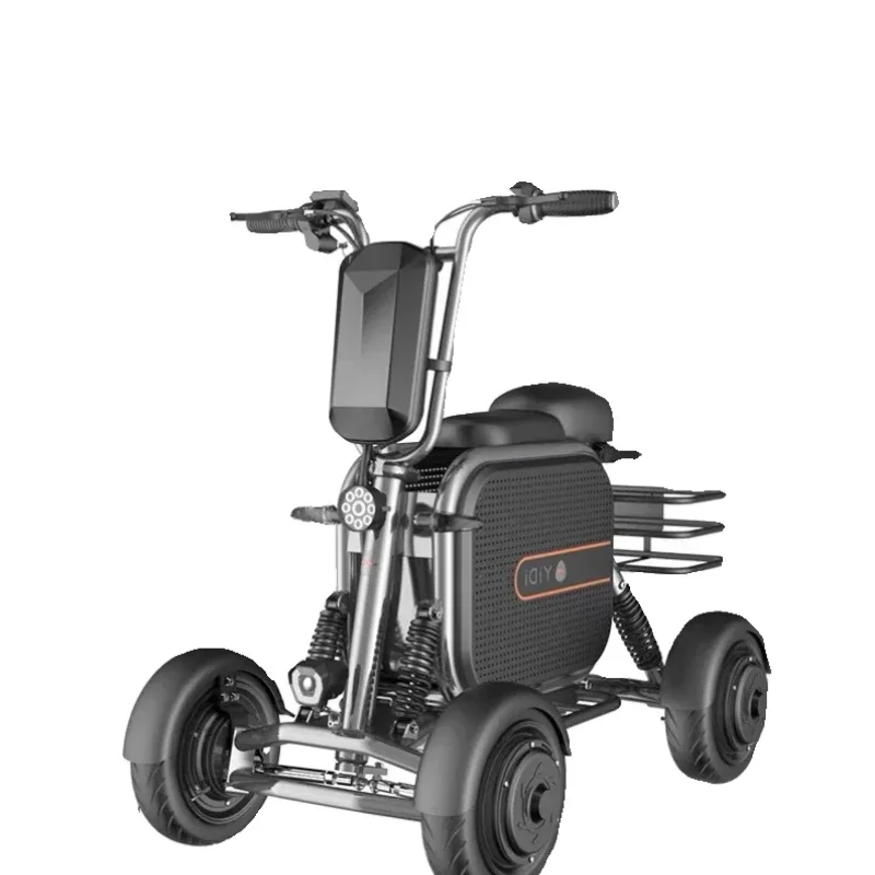 Folding Electric Four-wheeler Disabled Elderly Electric Scooter Small Battery Car Women Pick Up Children Electric Car