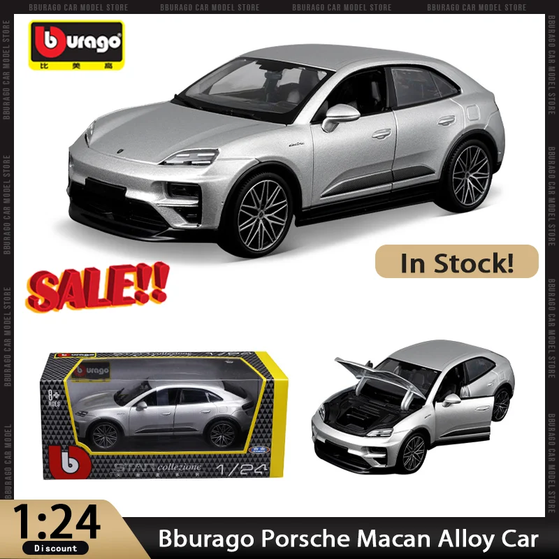 

New In Stock Bburago 1:24 Porsche Macan Alloy Car Model Miniature Diecast Porsche Ornaments Custom Toys Kids Gift