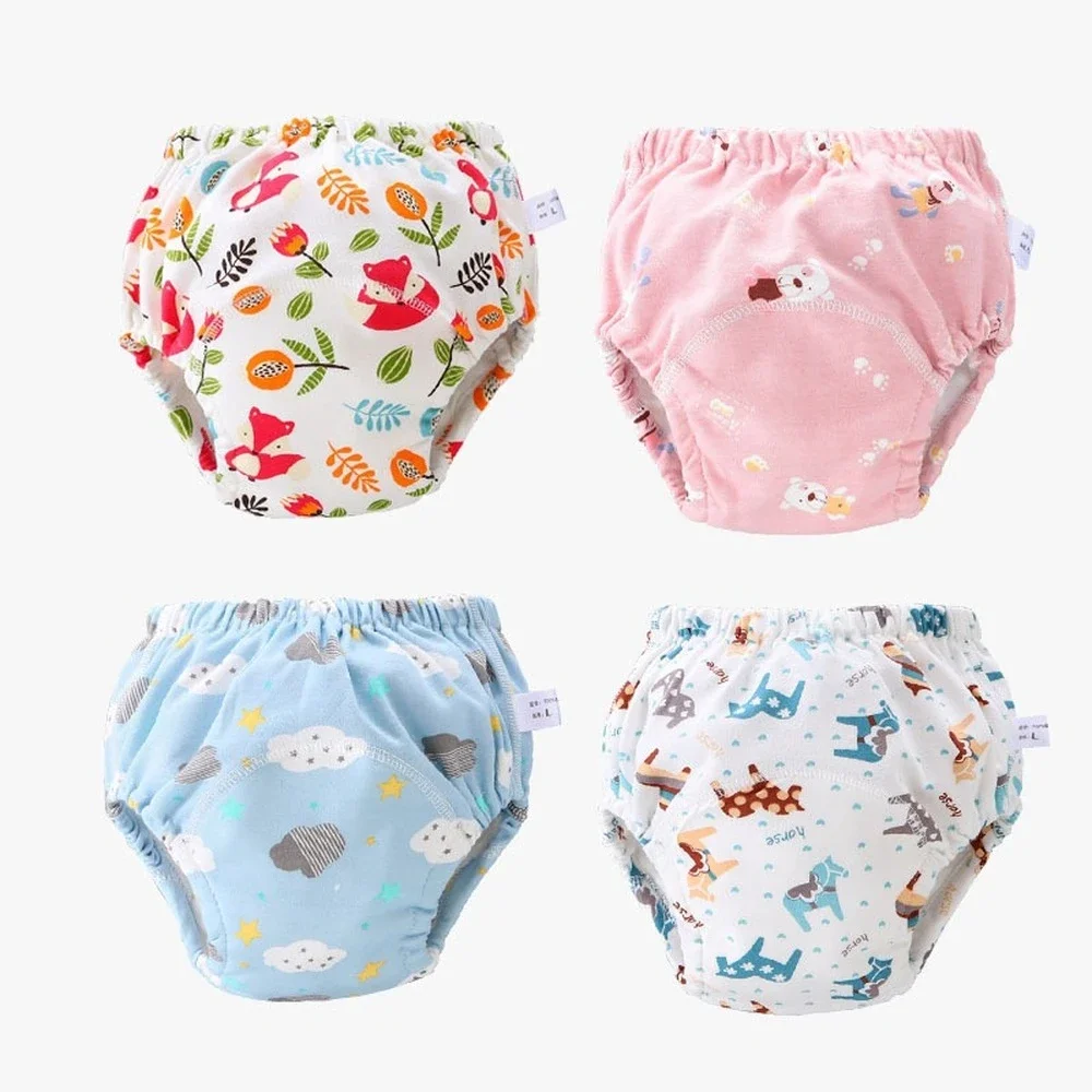 

Cloth Diaper Panties Reusable Washable 6 Layers Crotch Baby Infant Toddler Waterproof Training Pants Cotton Changing Nappy