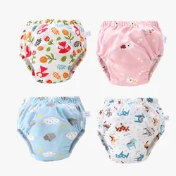 Cloth Diaper Panties Reusable Washable 6 Layers Crotch Baby Infant Toddler Waterproof Training Pants Cotton Changing Nappy