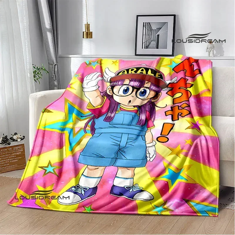 Doctor Slump cartoon printed blankets Flange Warm blanket soft and comfortable blanket picnic blankets bed linings birthday gift