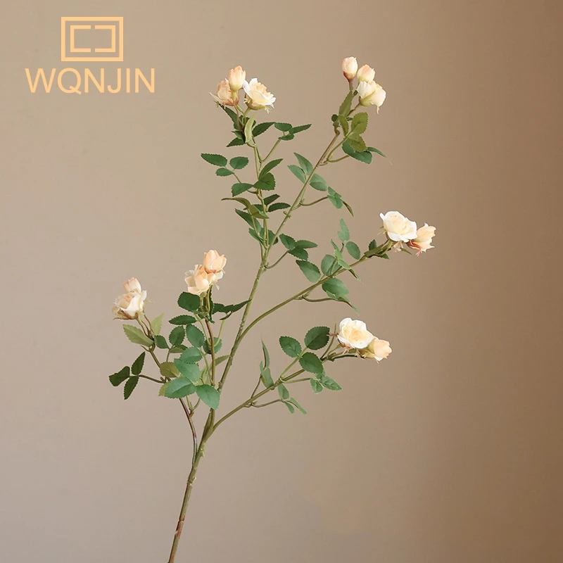 Wqnjin neue schöne kleine Rosen künstliche Seide Blume Hochzeit DIY Sammelalbum Flores künstliche Herbst haus Dekor – Detail 8