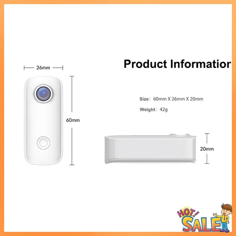 

AB68 SJCAM C100 Action Camera Recorder DV Anti-Shake Waterproof Skiing Motorcycle Helmet Vlog Thumb Sport Camcord