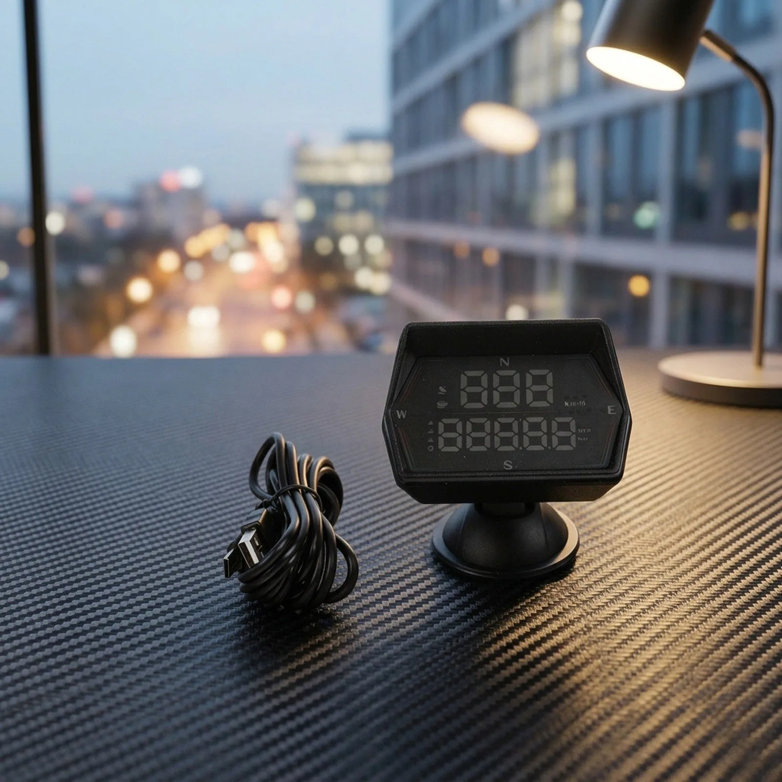 Automotive Heads Up Display Unit Digital Speedometer Automatic Light Sensor Compact Structure Customizable Alerts