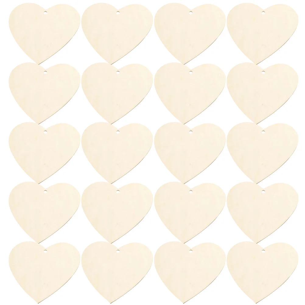 

200Pcs Heart Shaped Wooden Slices Smooth Surface DIY Handmade Craft Material for Wedding Gift Box Packing Wooden Slices