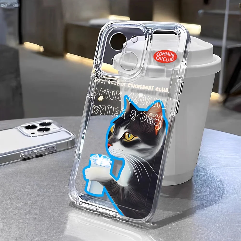 حافظة لهاتف آيفون 17 16 15 11 12 14 13 Pro Max Mini X XS XR 7 8 Plus SE 16E غطاء ناعم مقاوم للصدمات