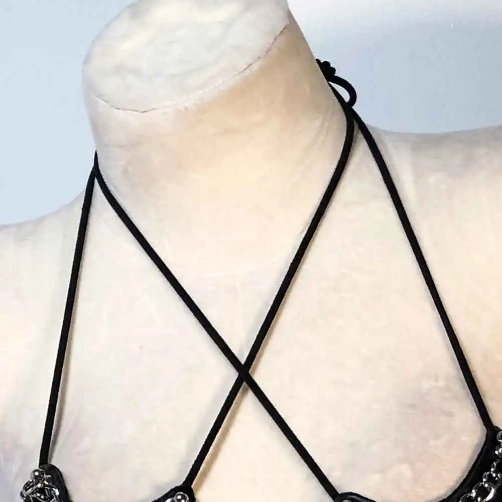 Goth Tops Rave Outfits Scene ALT Festival Bra Y2K T-shirt Punk Rock Clothes 2026 Grunge Emo Clothing Gothic Tank Cyber - view 4