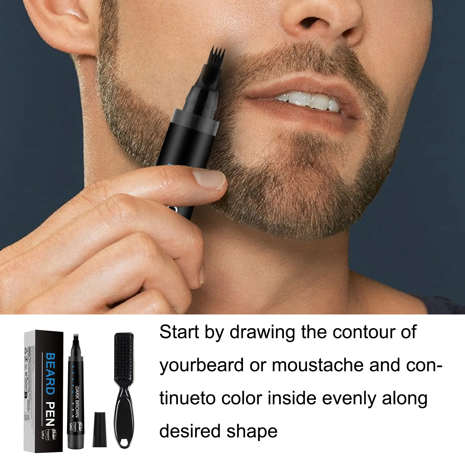 Beard filling pen set Long-Lasting Natural Fill for Men