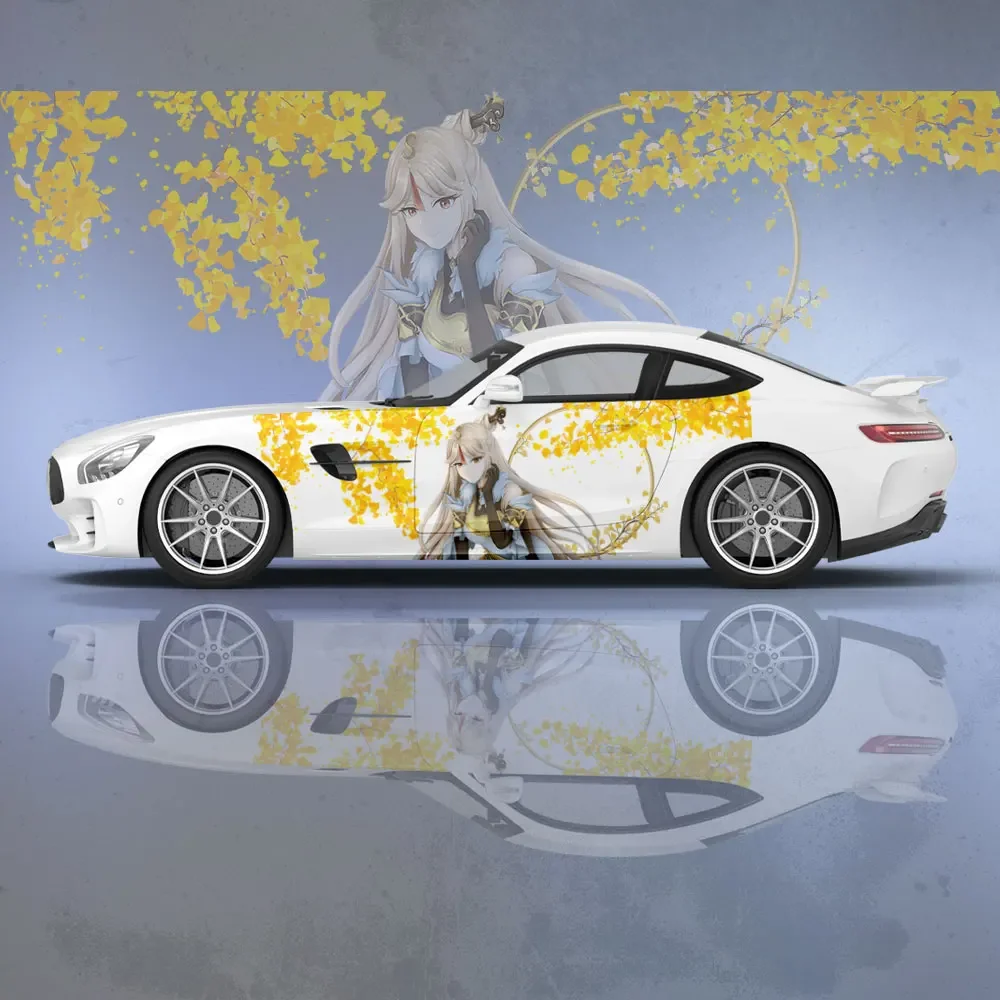 

Ningguang Genshin Impact anime Car Decal Protective Film Vinyl Side Graphic Wrap Accessories Itache custom Car Decal Sticker