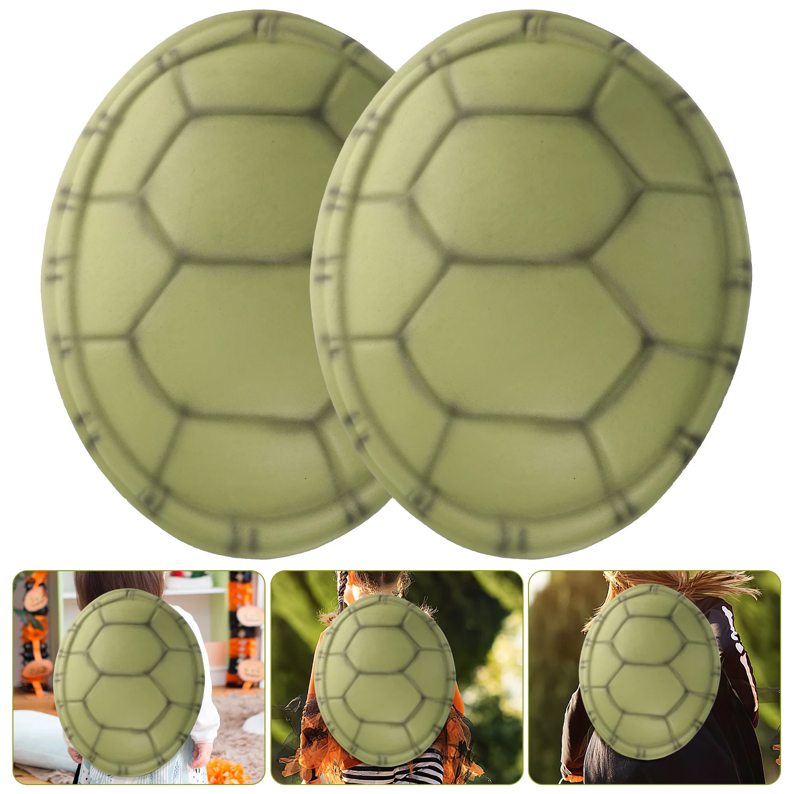 4 stks Schildpad Shell Prop Eva Materiaal Gratis Grootte Voor Halloween Cosplay Party Kinderen Prestaties Props Carnaval Decoraties
