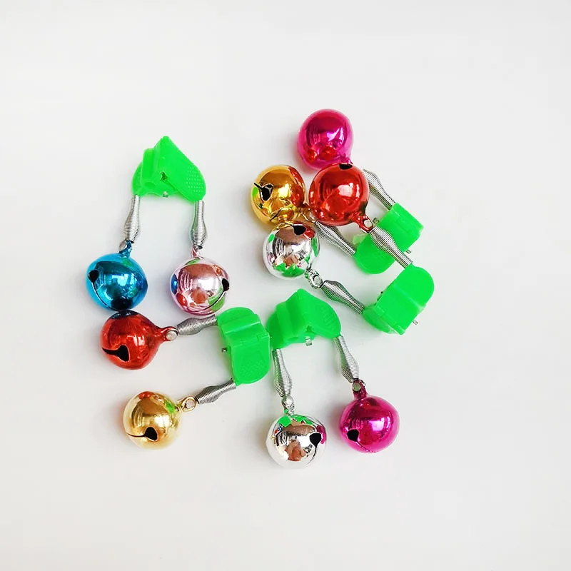 

Sea Rod Double Bell Alarm Plastic Clip Sea Fishing Rod Throwing Rod Sea Fishing Colorful Copper Bell Fishing Tool