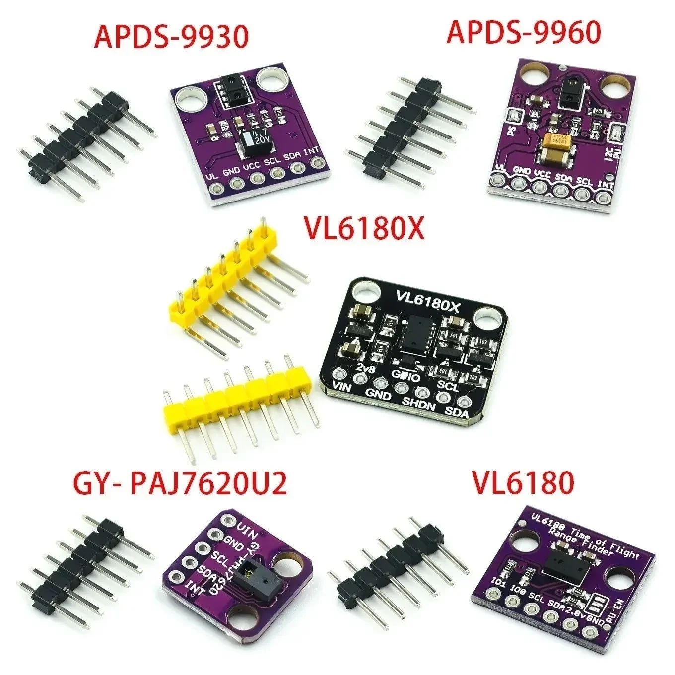 APDS-9930 APDS-9960 VL6180 VL6180X  Gesture recognition sensor PAJ7620U2 non-contact gesture sensor module optics for arduino