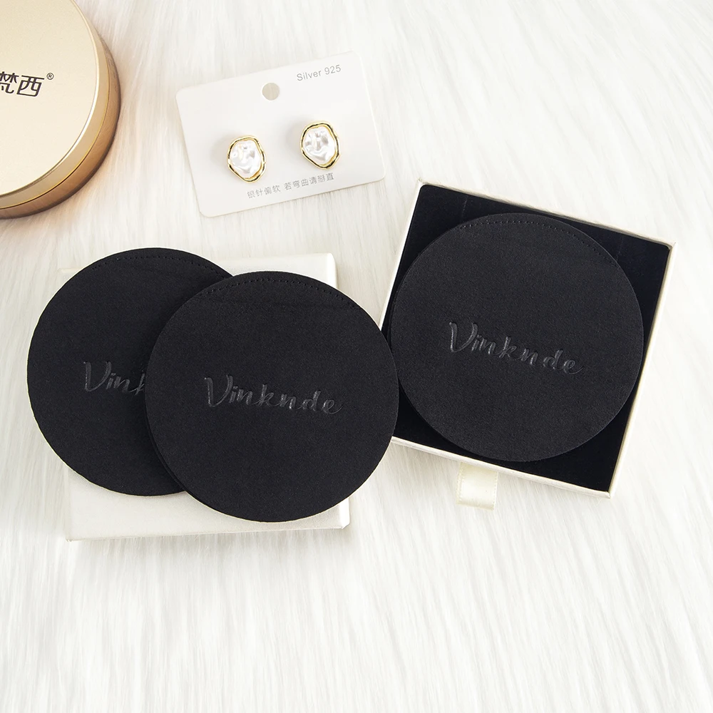 

100 шт., милая круглая сумка для ювелирных изделий 6x6 см, бархатная сумка из микрофибры для хранения, подарочная сумка, кольцо-гвоздики, серьги, браслет, кулон, ожерелье, органайзер