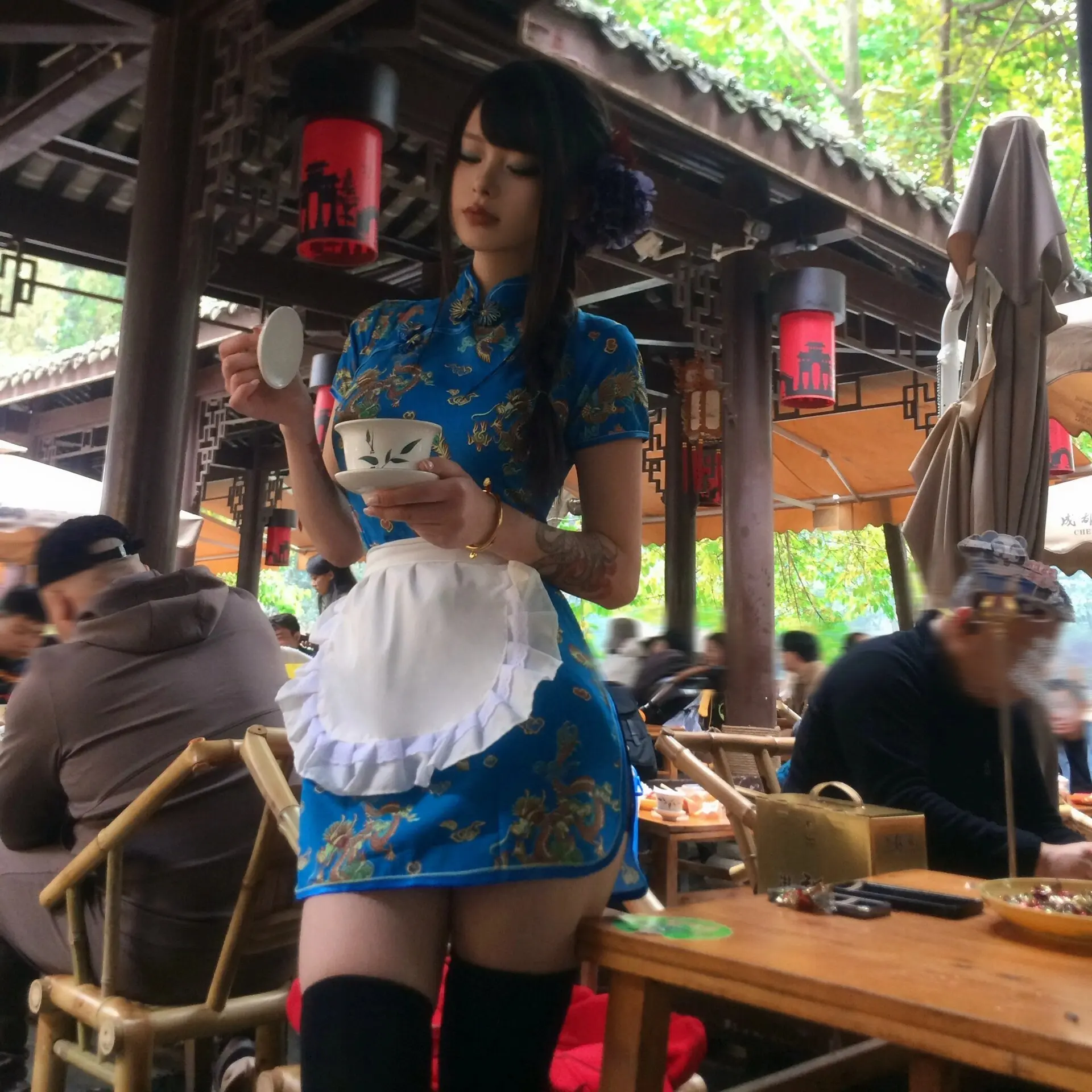 Nowy chiński strój Sle Dr loween Cisas Cosplay orm Soft Girl Maid Skirt ort na co dzień