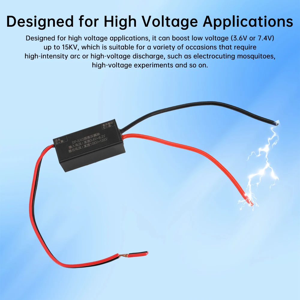 10 Minutes 3.6V 7.4V Boost 15KV Pulse Arc High Voltage Module For High-Intensity Arc / High Voltage Discharge Long Working Time