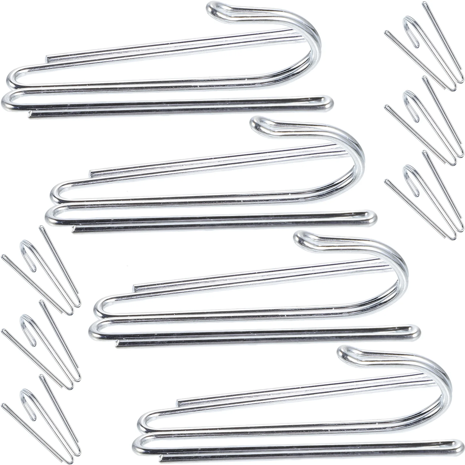 

50Pcs Drapery Hooks Stainless Steel Heavy Duty Curtain Hangers for Window Drapes Shower Curtain Pleat Clips Drapery Hooks