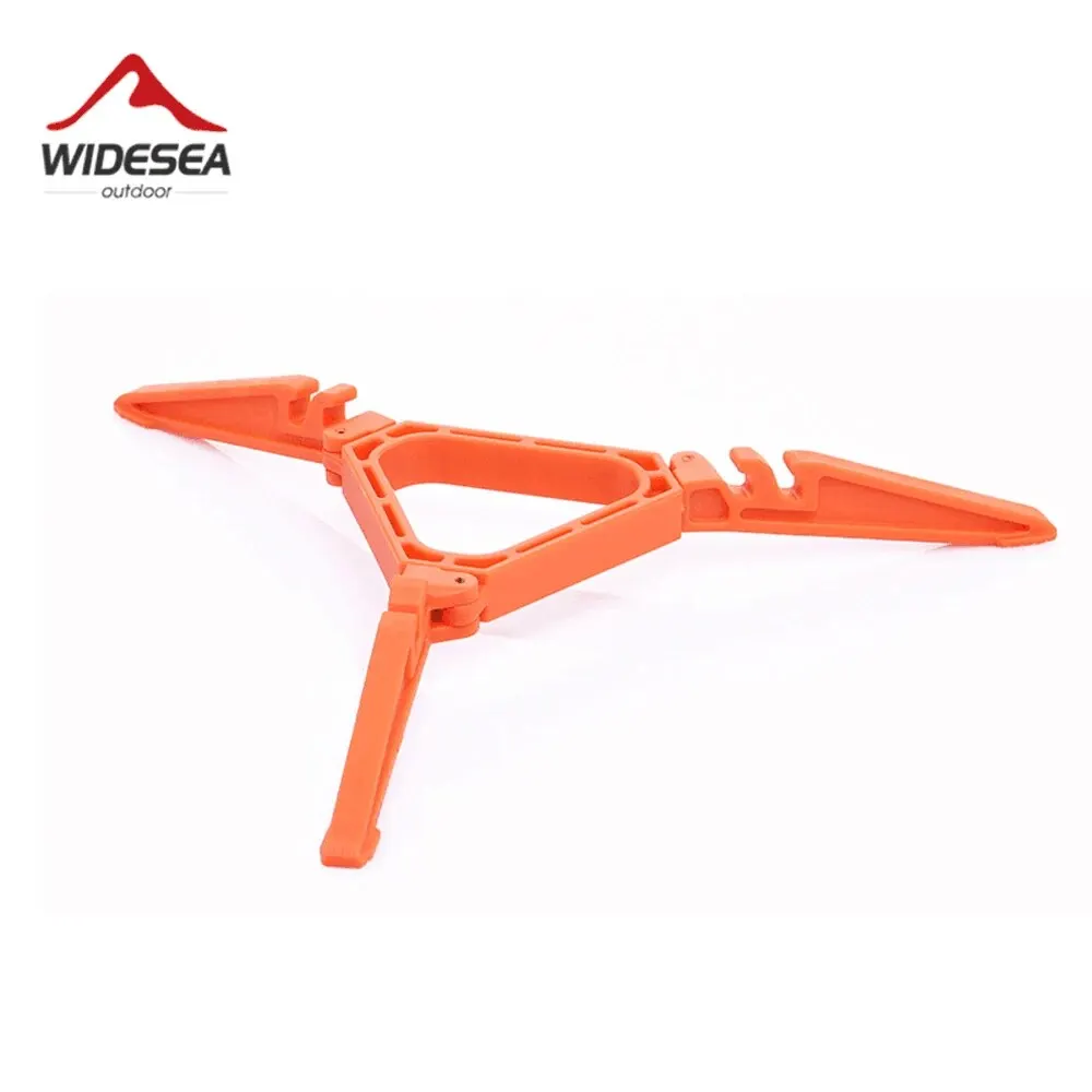 Widesea Foldable Gas Tank Bracket Outdoor Stove Accessories Base Camping Burner Flat Canister Tripods Holder Stable Tool Stand