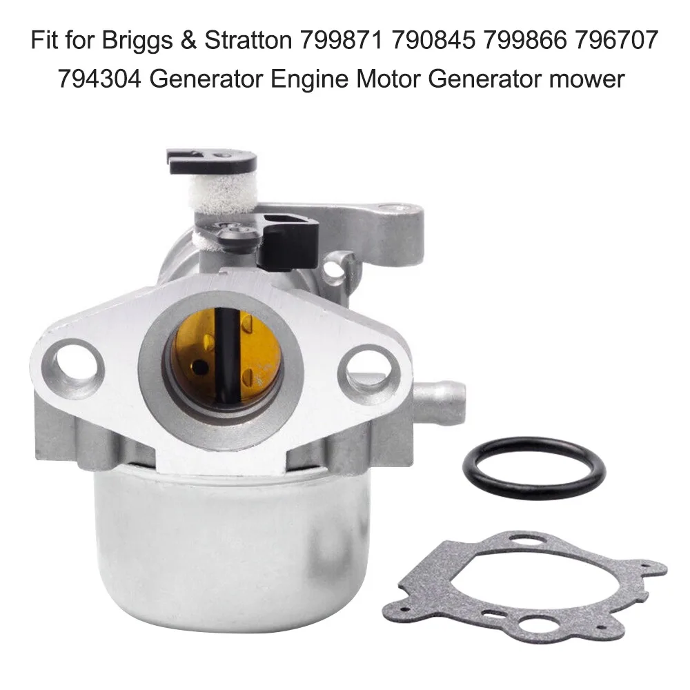 

Карбюратор для двигателей Briggs & Stratton 799871, 790845, 799866, 796707, 794304 (для генераторов, мотогенераторов, газонокосилок) с прокладкой и уплотнительным кольцом