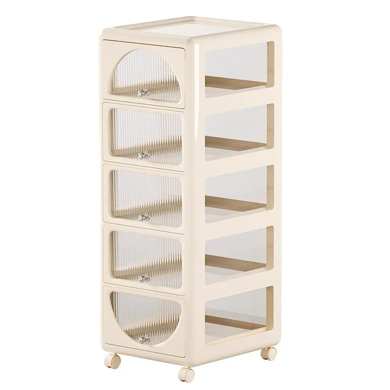 

Drawer storage cabinet household storage snacks living room finishing multi-layer trolley