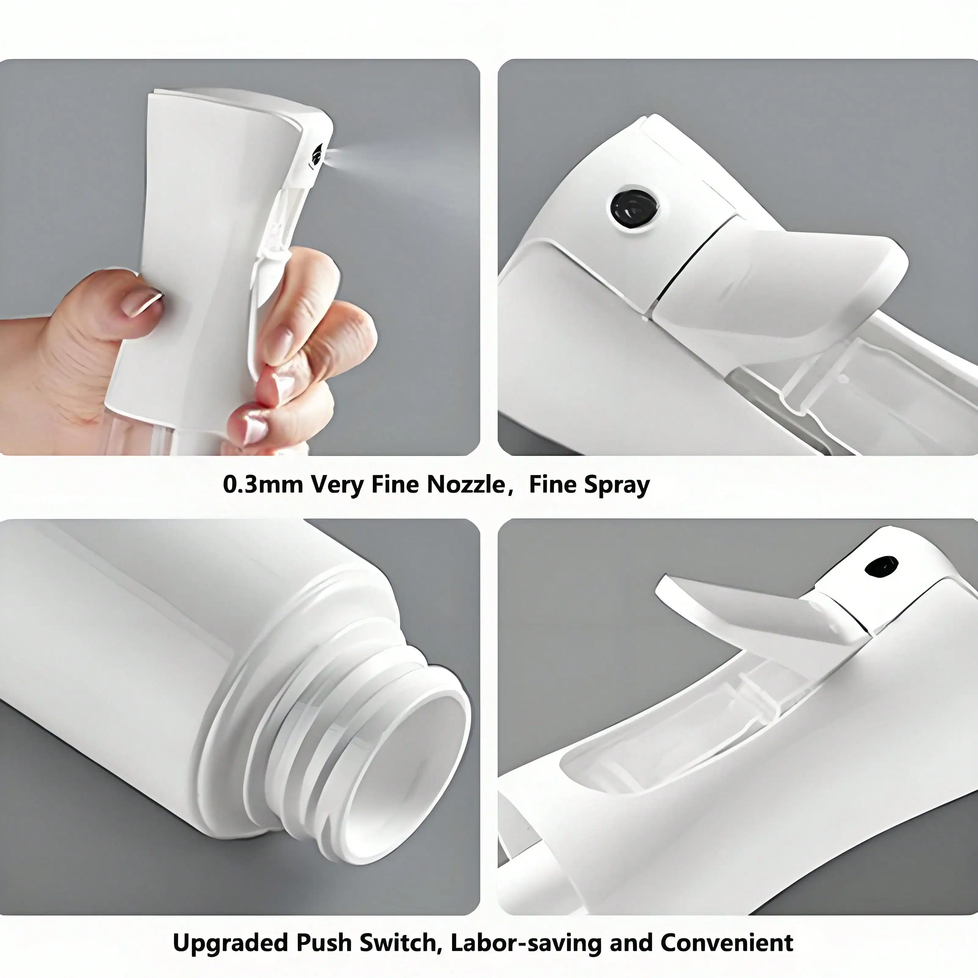 200ml プロフェッショナルスプレーボトル - サロン/家庭用ファインミストスプレー、BPAフリーPET ✔ 調整可能なノズルと漏れ防止