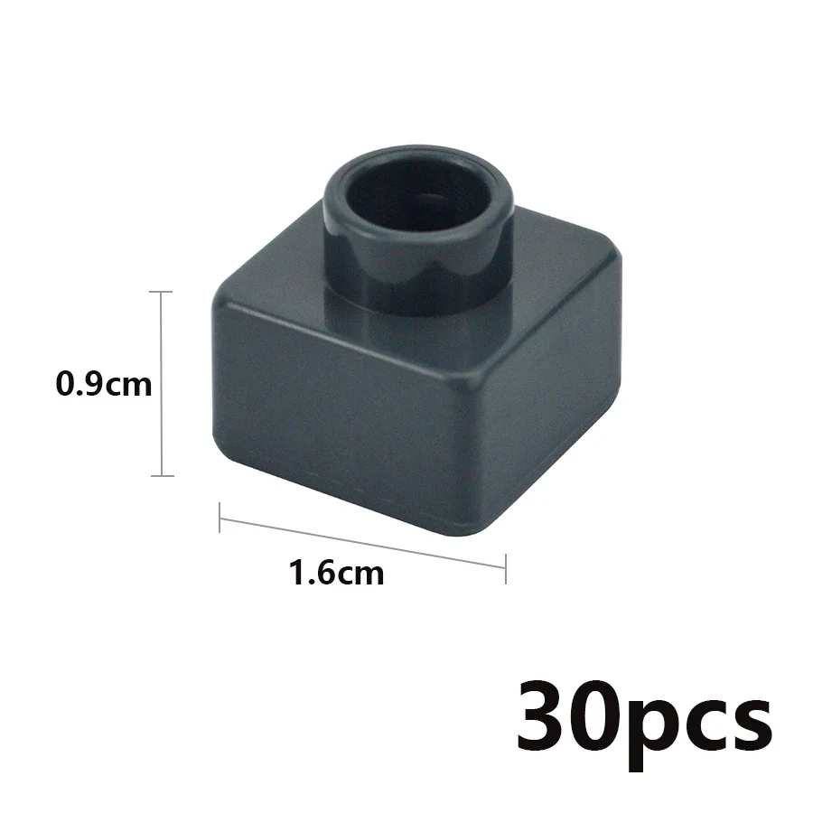 대형 사이즈 얇은 빌딩 블록, 다채로운 클래식 대형 벽돌, DIY 집 건설, 크리에이티브 장난감 호환 듀플로, 1x1 도트, 30 개