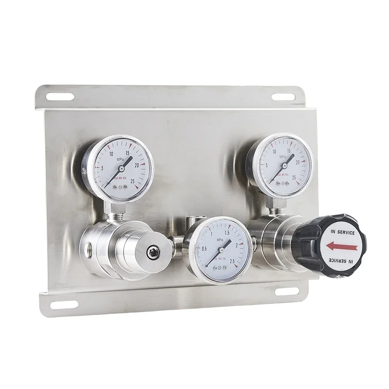 

Dici Stainless Steel Gas Changeover Switching Control Panel Co2 Argon Helium Nitrogen Oxygen Gas Pressure Regulator