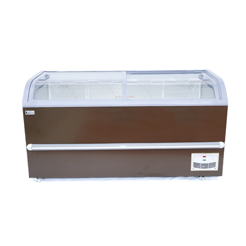 

Commercial Industrial Deep Chest Freezer Heavy Duty Clear Glass Door Custom Display Freezer