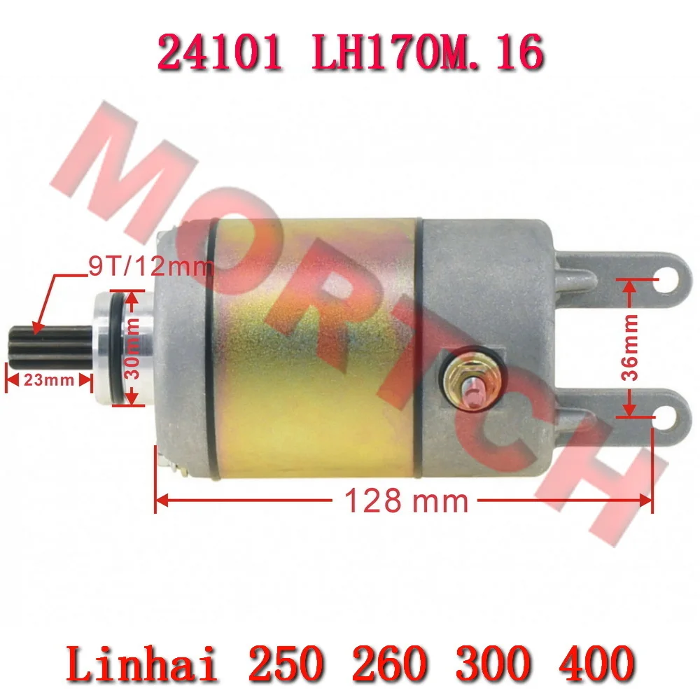 

Starter Motor For Linhai 250cc 300cc 400cc LH250 YP250 300T-B BUYANG FA-D300 H300 ATV UTV 170M.16 24101