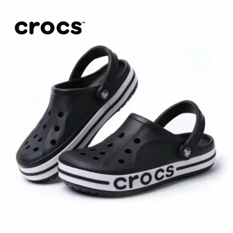 Crocs รองเท้าแตะแบบคลาสสิกสำหรับผู้ใหญ่และผู้หญิง, รองเท้าแตะชายหาดกลางแจ้งเหมาะสำหรับใส่ในฤดูร้อน