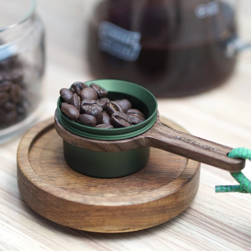 AIRFLOW Wooden Long Handle Coffee Scoop - 12g Measuring Scoop for Home/Barista Use (Durable & Aesthetic)