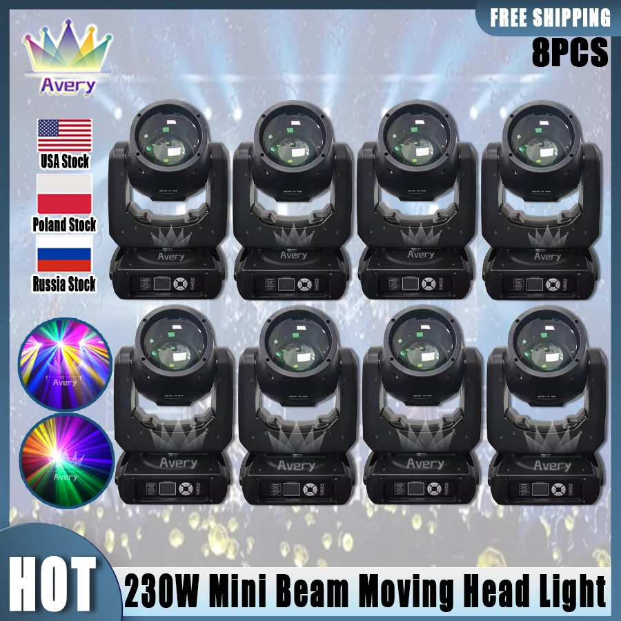 

0 Tax 8Pcs Mini Beam 7r 230W Moving Head Beam Sharpy Beam Key Model Lybe For DJ Disco Stage Beam light Nightclub