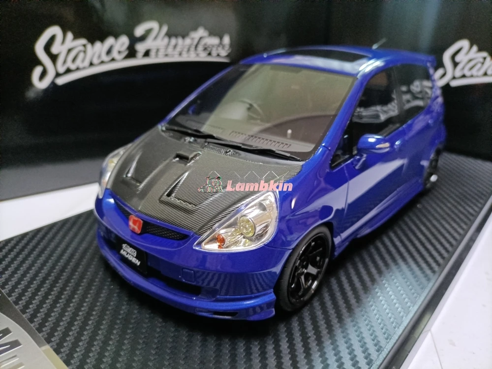 Stance Hunters 1:18 For Unlimited Honda Fit Modified Car Models Mugen Honda Jazz Collectible Small Steel