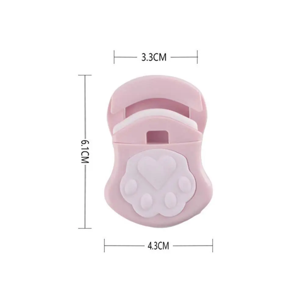 Portátil mini cílios curling aplicador garras de gato bonito clipe de cílios plástico prático modelador de cílios