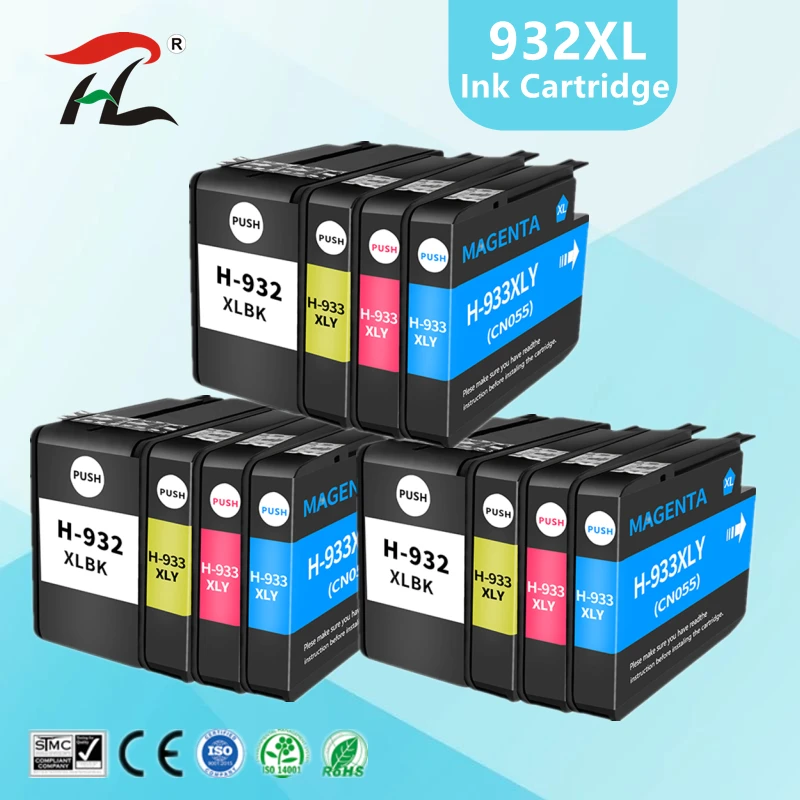 

12PK 932XL 933XL Ink Cartridge for HP932XL HP933XL HP 932XL 932 for hp Office jet 6100 6600 6700 7110 7610 7612 printer