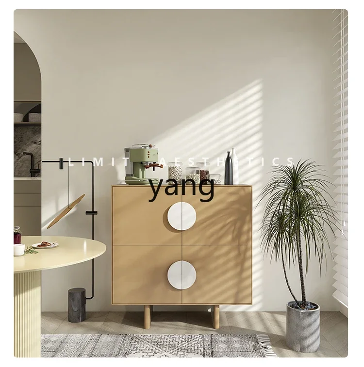 LH side cupboard storage cream wind against the wall tea and wine cabinet